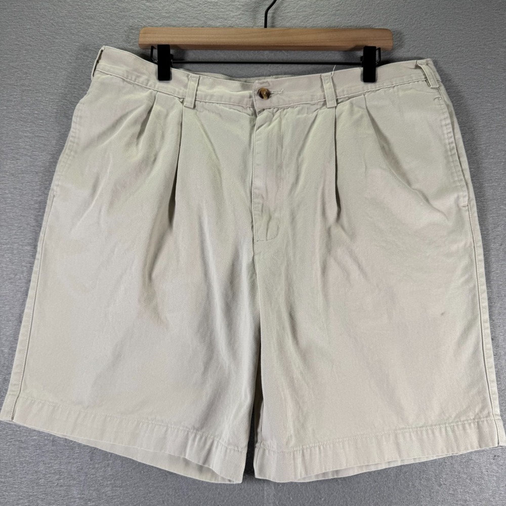 Vintage Old Navy Khaki Chino Shorts Mens 38 Beige Classic Comfort Preppy Y2K 8"